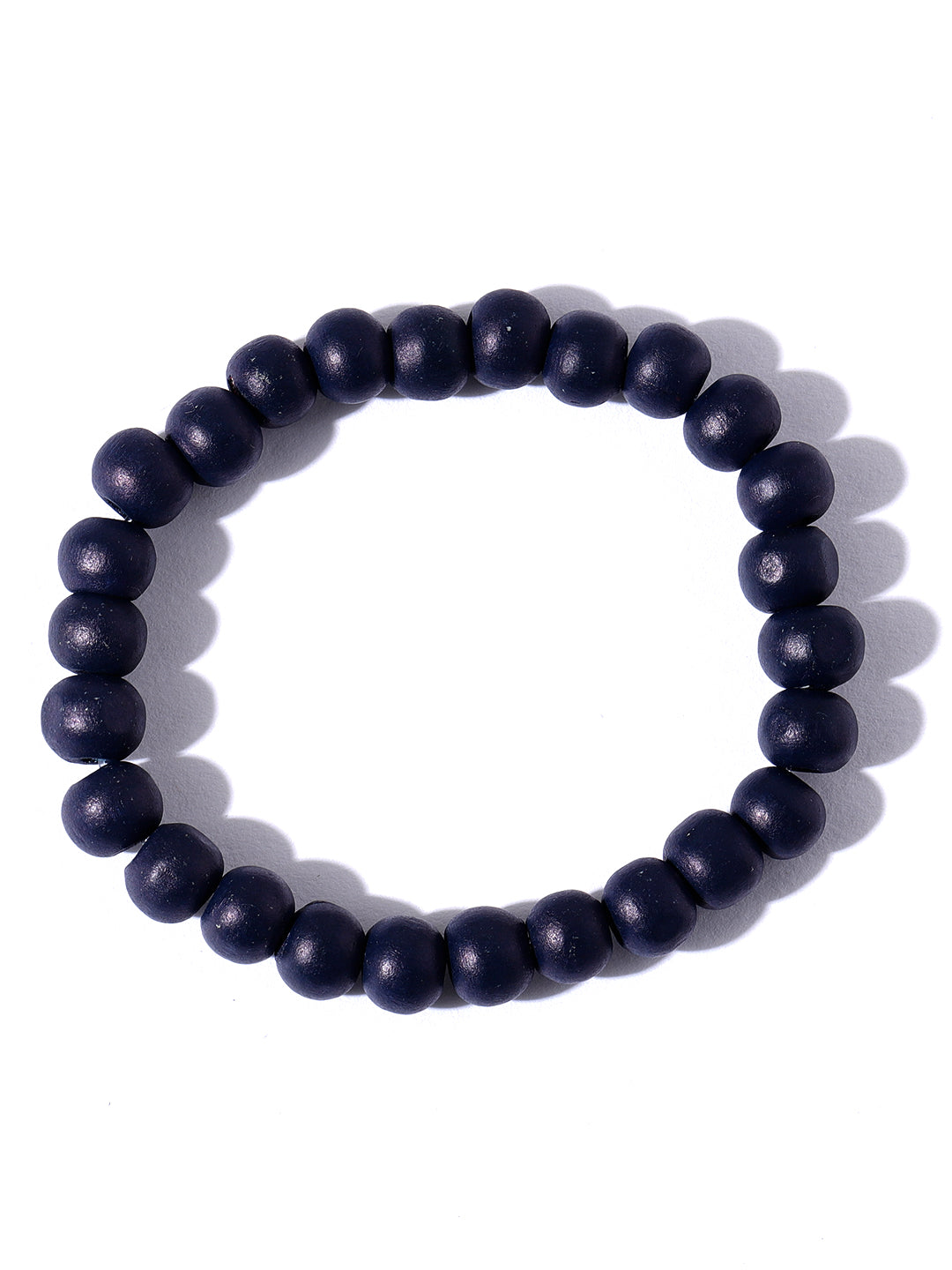 Lazy Panda set of 3 multicolored wood beaded studded bracelets