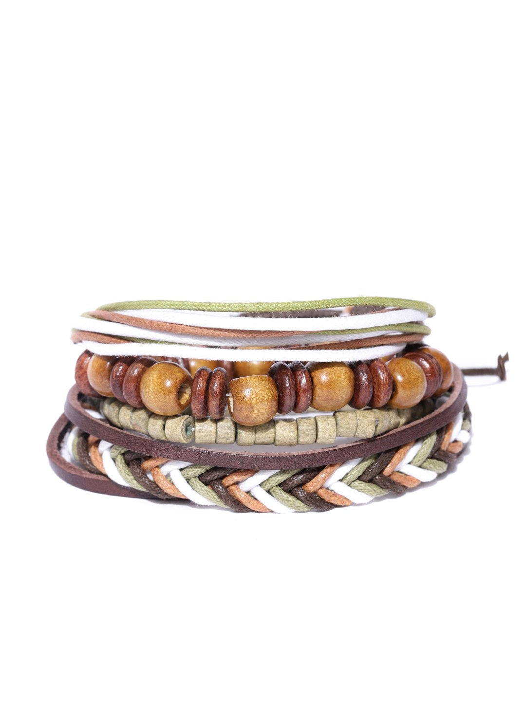Lazy panda set of 4 multi colored beaded bracelets