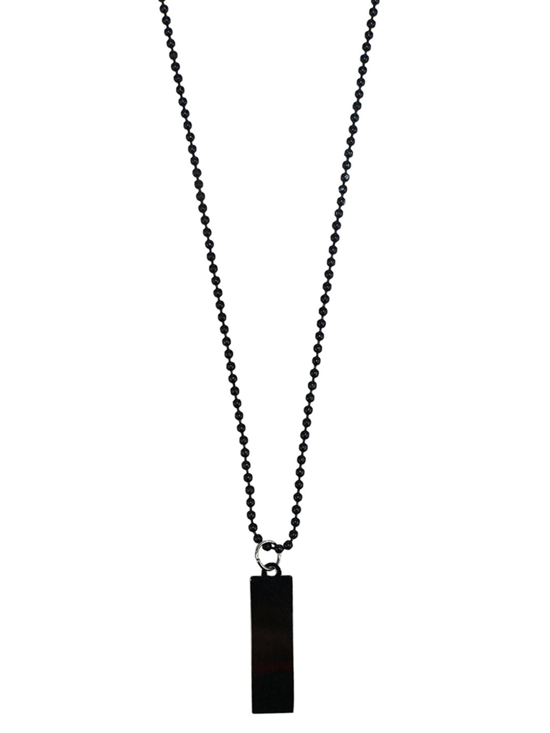 Lazy panda silver plated detailing men necklace