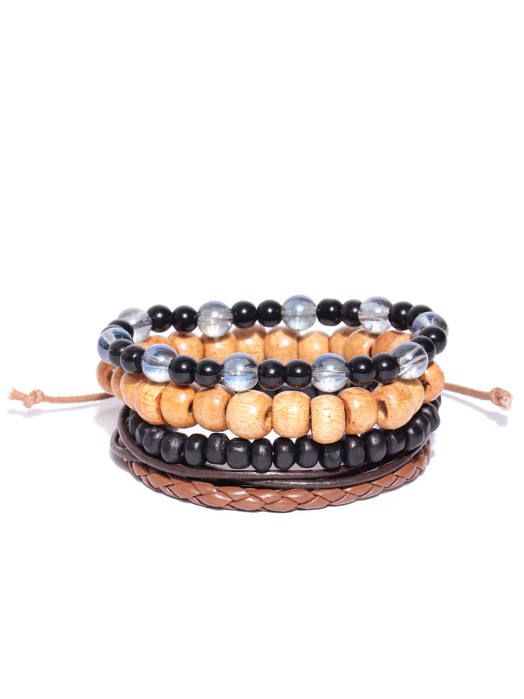 Lazy panda set of 4 multi colour beaded bracelets