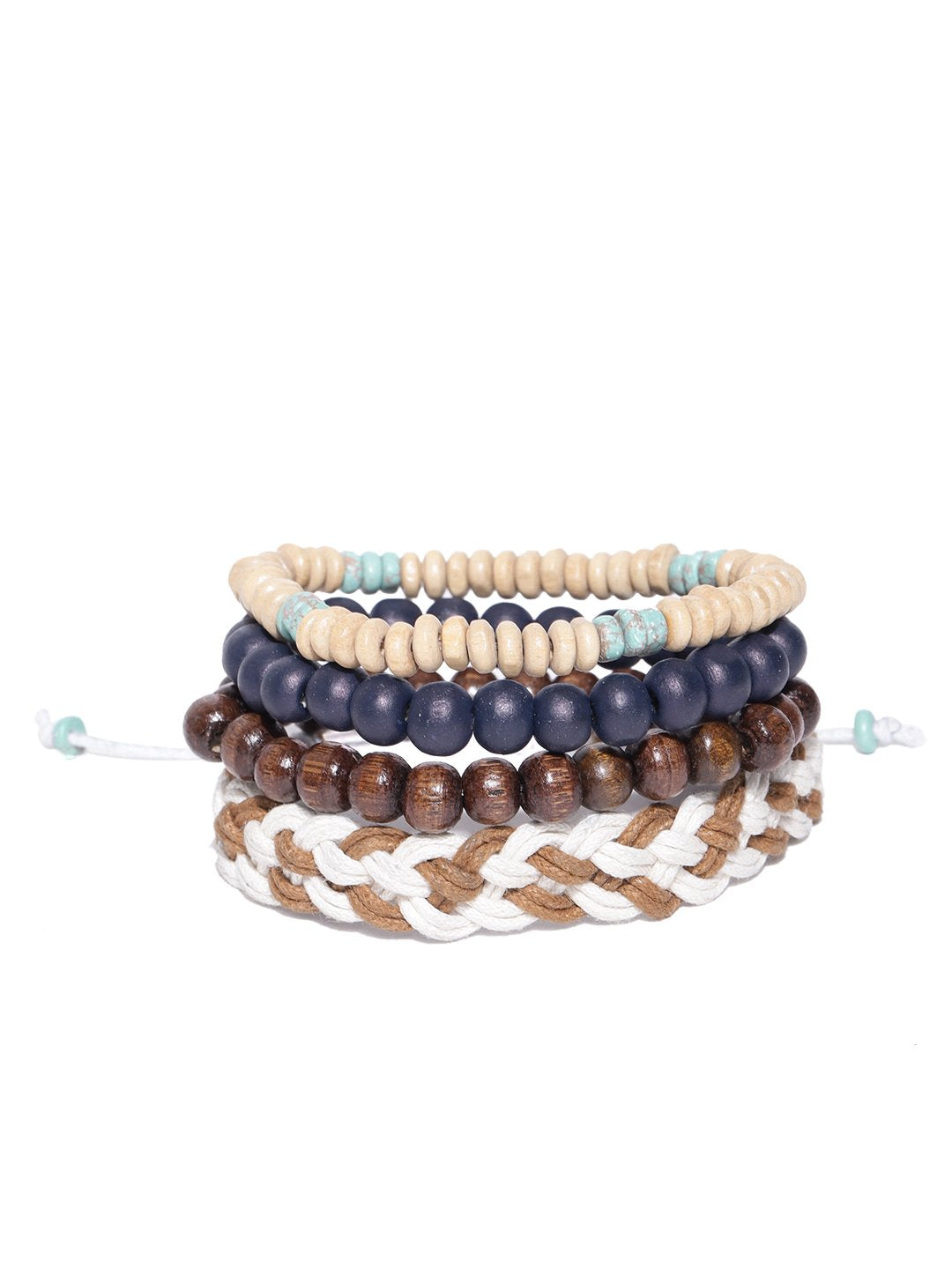 Lazy panda set of 4 multi colour beaded bracelets