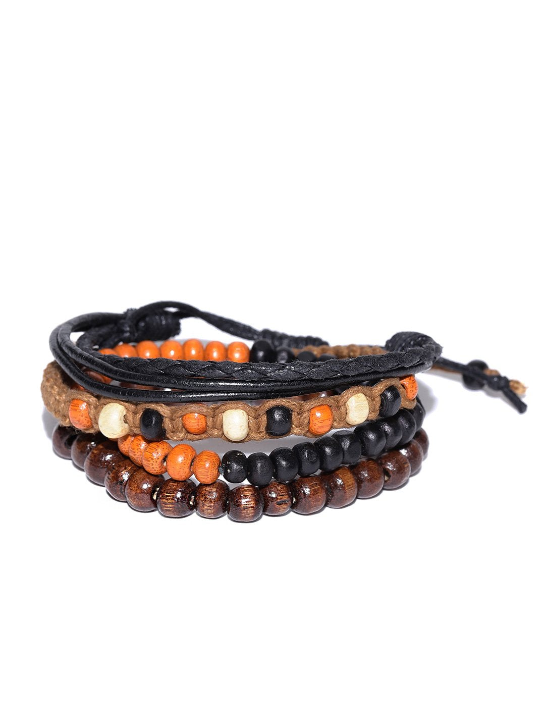 Lazy panda set of 4 multi colour beaded bracelets