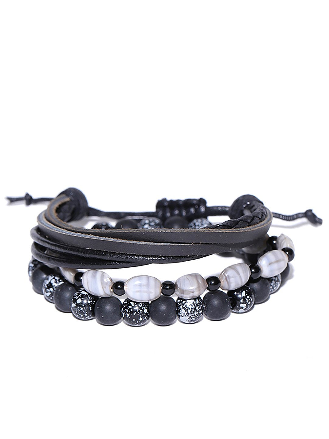 Lazy panda set of 3 multi colour beaded bracelets