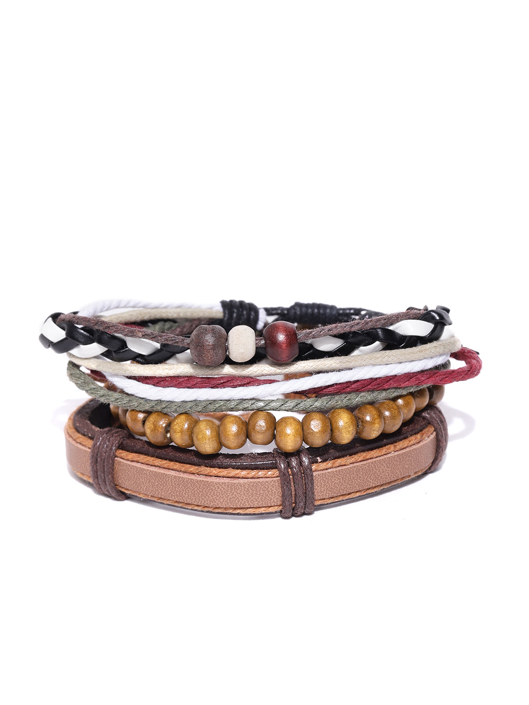Lazy panda set of 3 multi color beaded bracelets