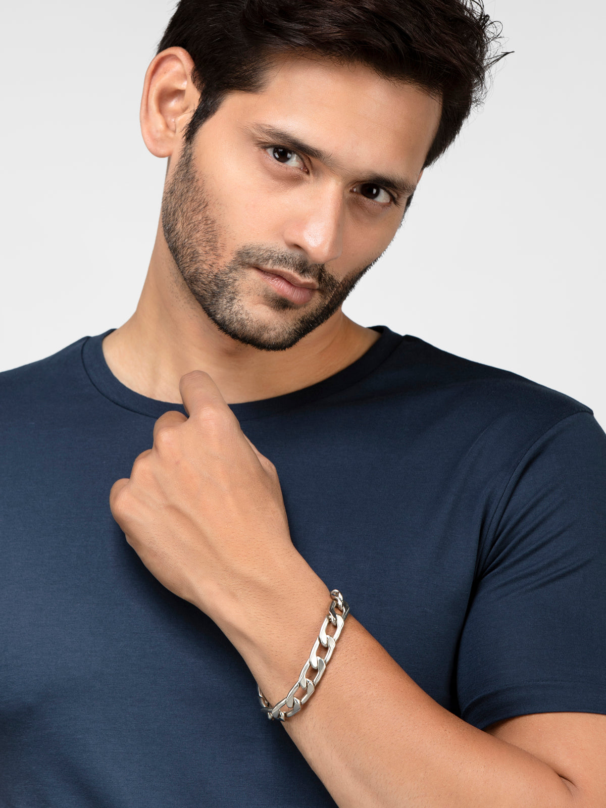Lazy panda silver chain bracelets