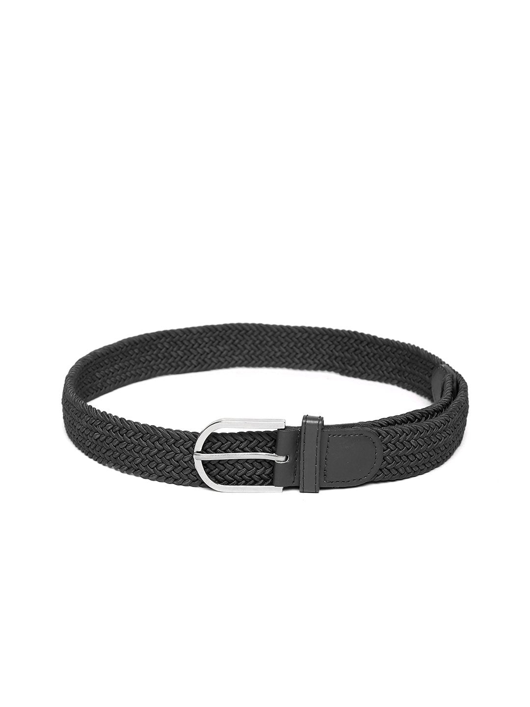 Lazy panda men black webbed belt