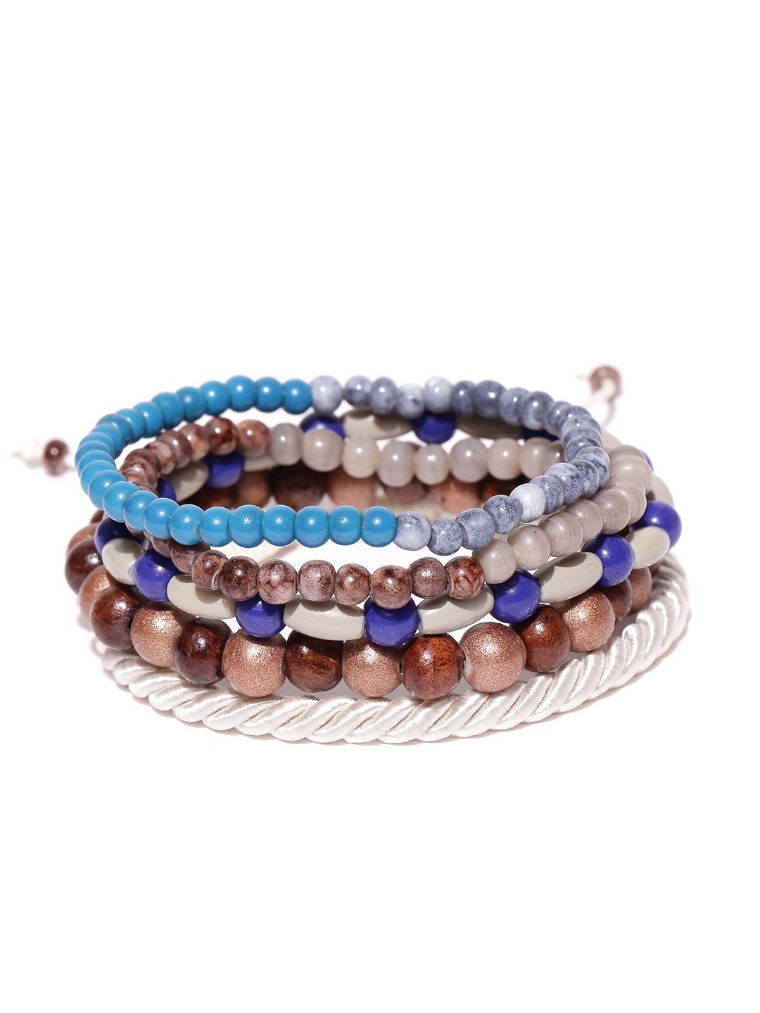 Lazy panda Men Set of 5 Multicoloured Bracelets