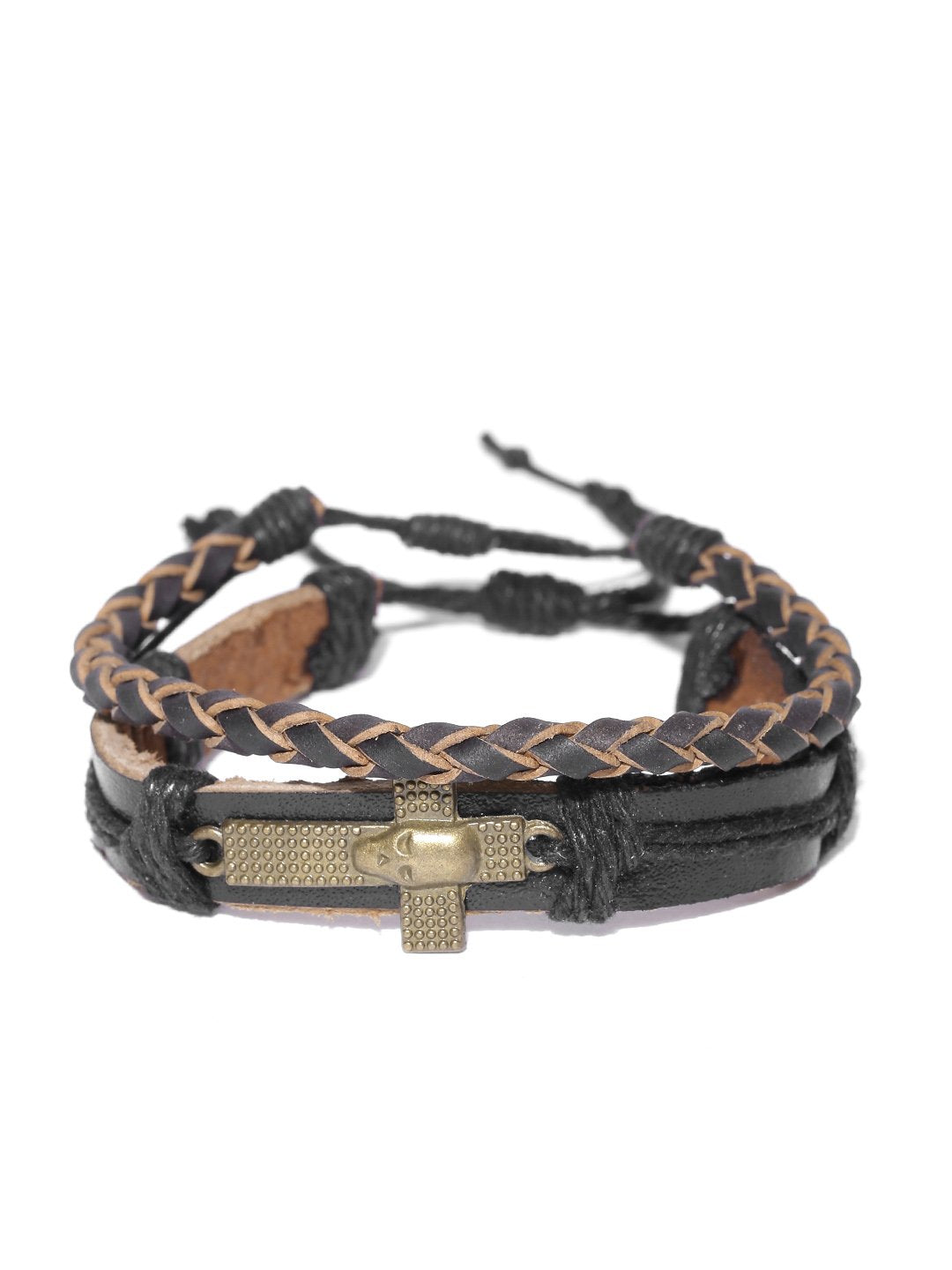 Lazy panda men set of 2 bracelets-onesize-black