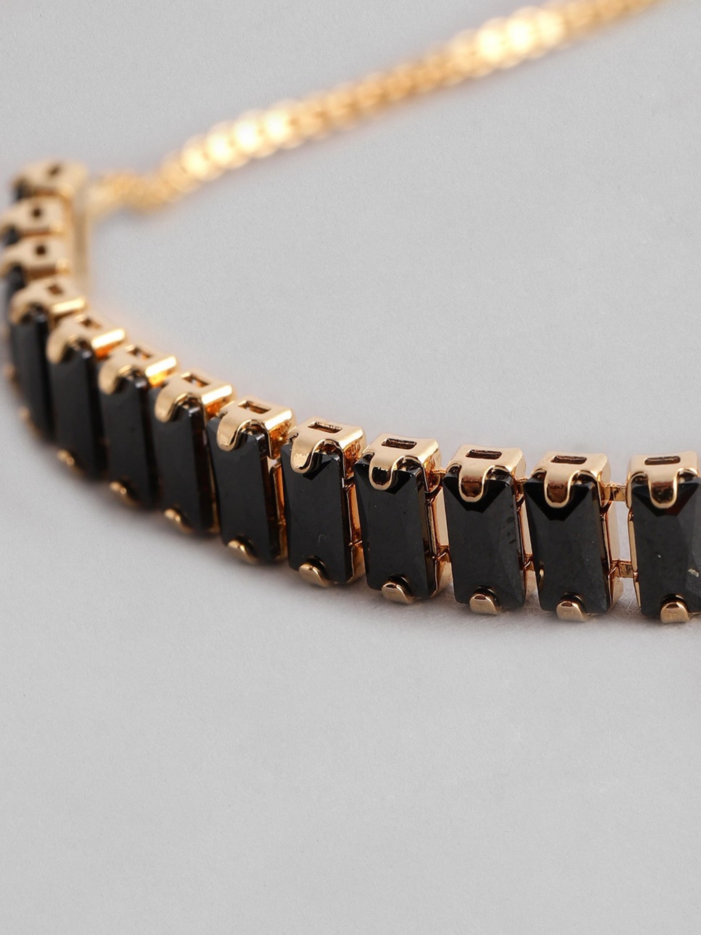Blueberry black stone embellished bracelet