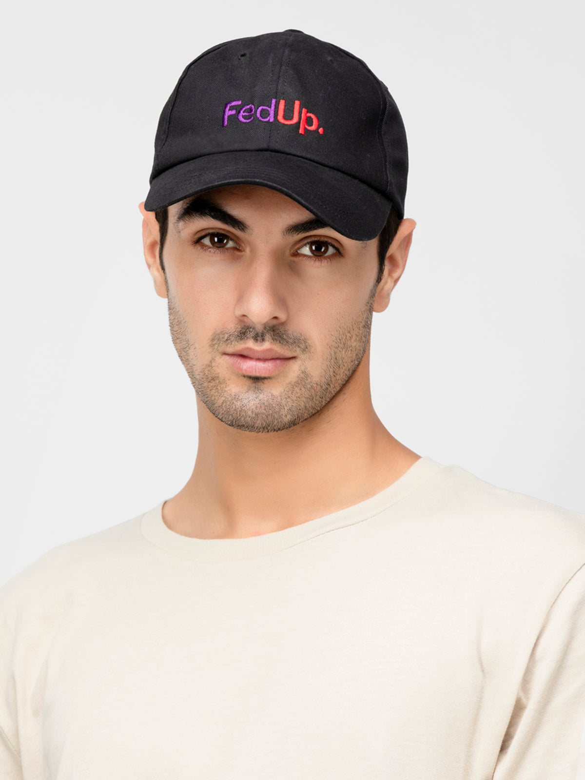 Black FEDUP embriodery detailing solid baseball cap