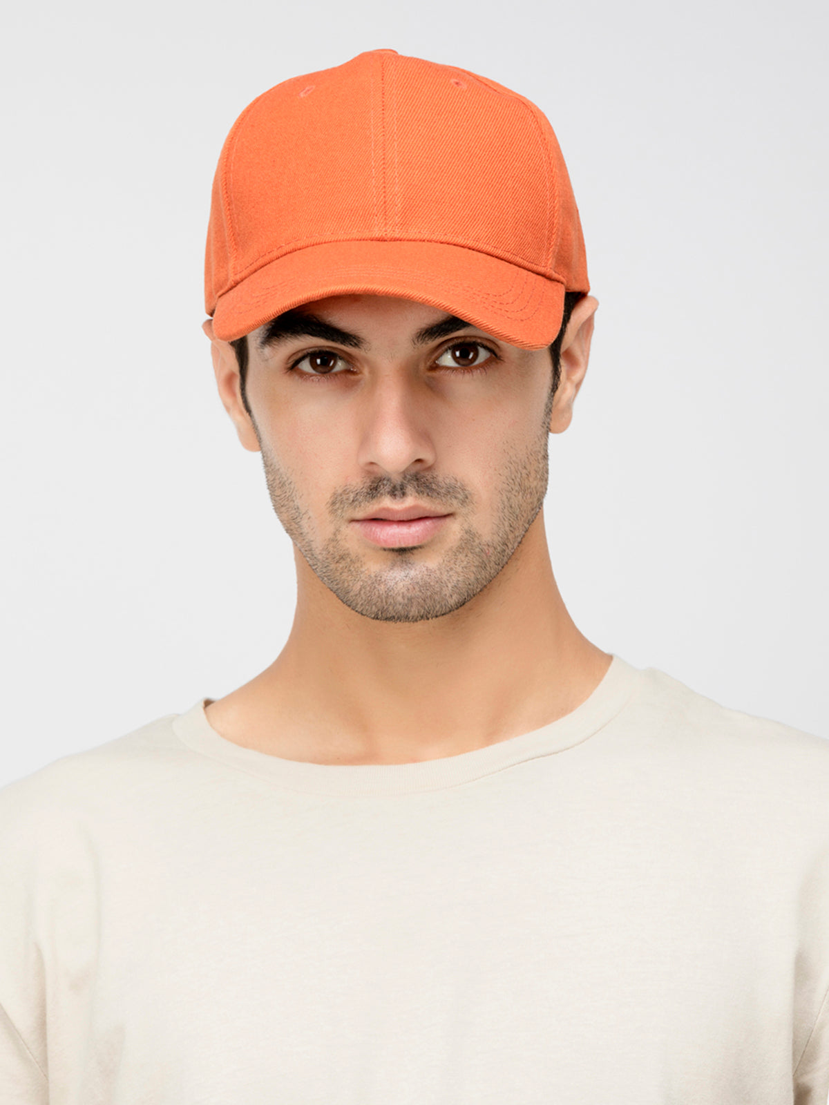 Blueberry orange colour solid baseball cap