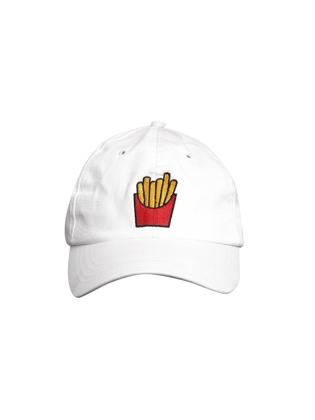 Blueberry french fries emebriodery white baseball cap
