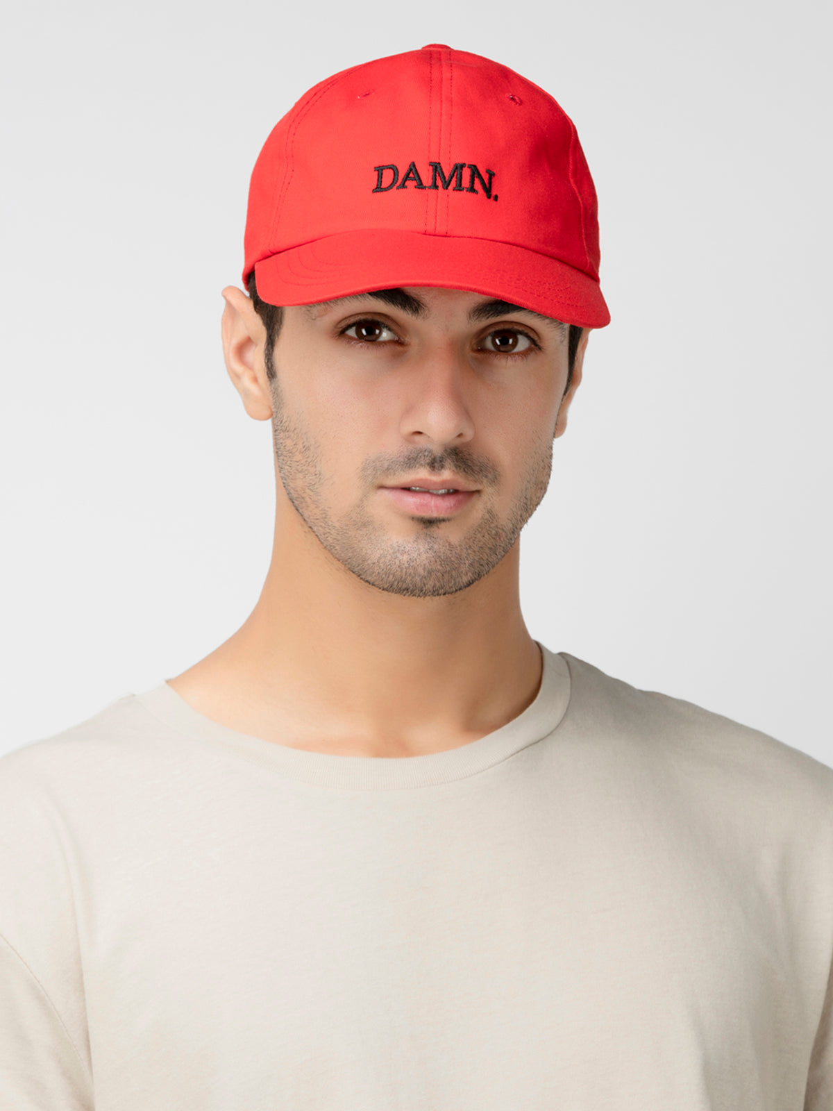 Red damn embriodery detailing baseball cap