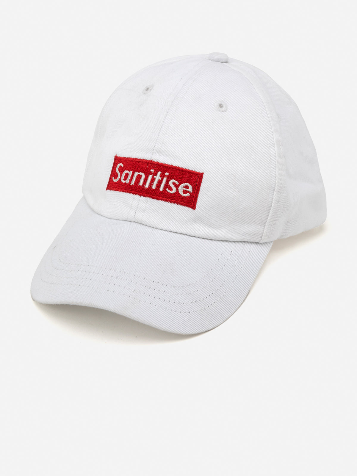 Laz panda sanitise embriodery white baseball cap