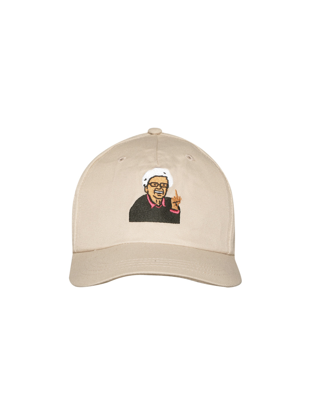 Lazy Panda beige Angry Grandma embroidery baseball cap
