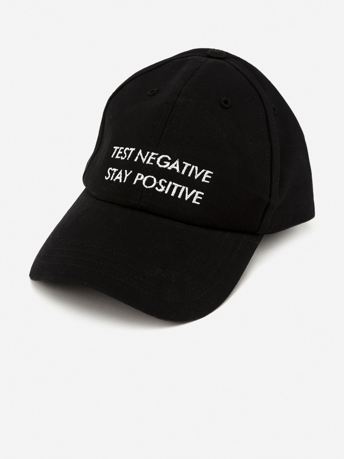 Lazy panda test negative stay postive embriodery black baseball cap
