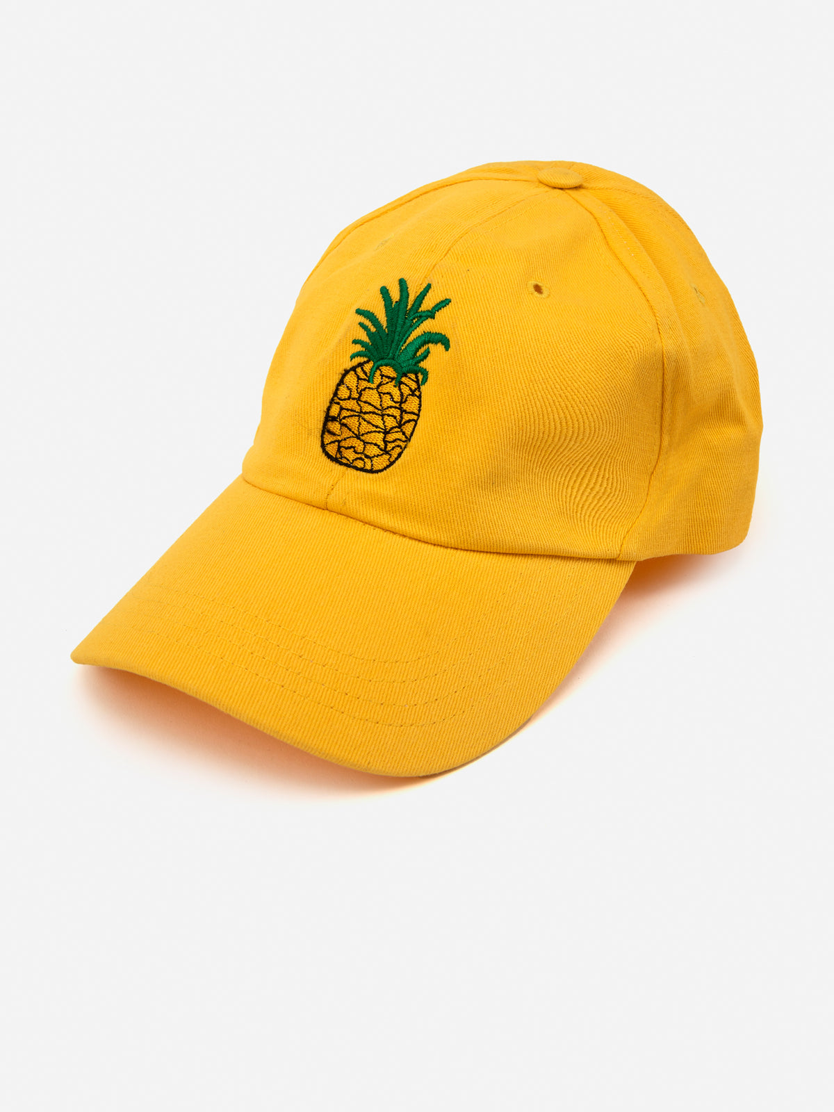 Lazy panda pinepple embroidery yellow baseball cap