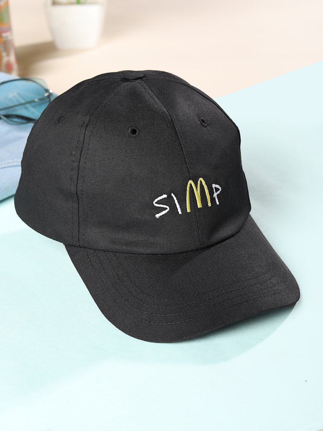 Blueberry SIMP embroidery black baseball cap
