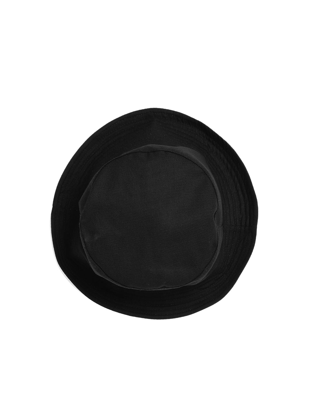 Blueberry black and white embroidery reversible bucket hat