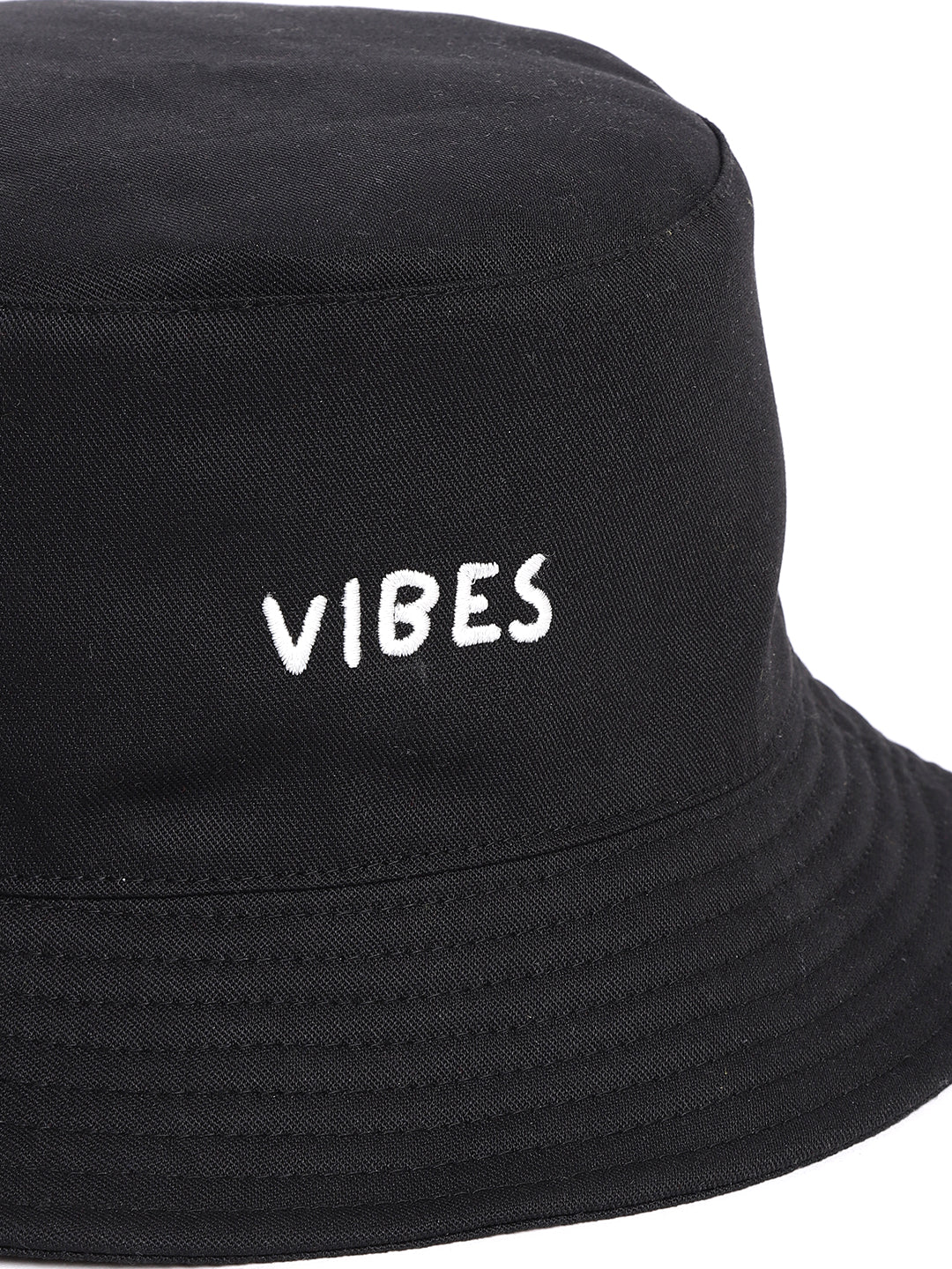 Blueberry Black VIBES Reversible Embroidered bucket hat
