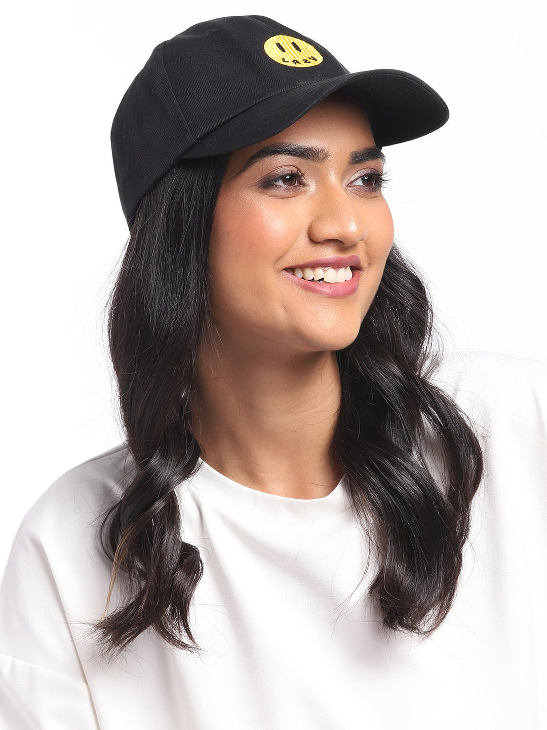 Blueberry Black smile embroidered baseball cap