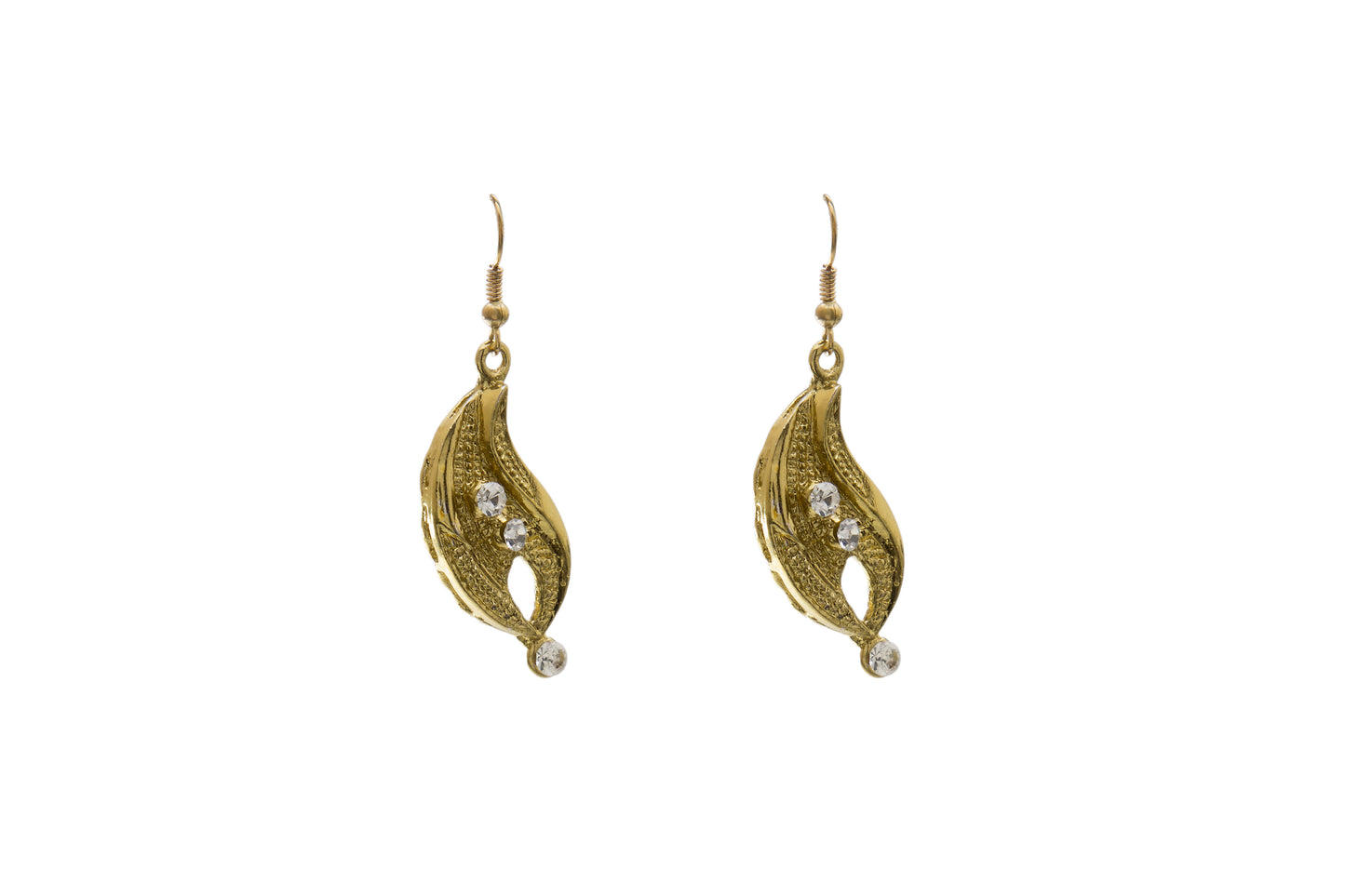 Blueberry gold plated beads detailing drop earring