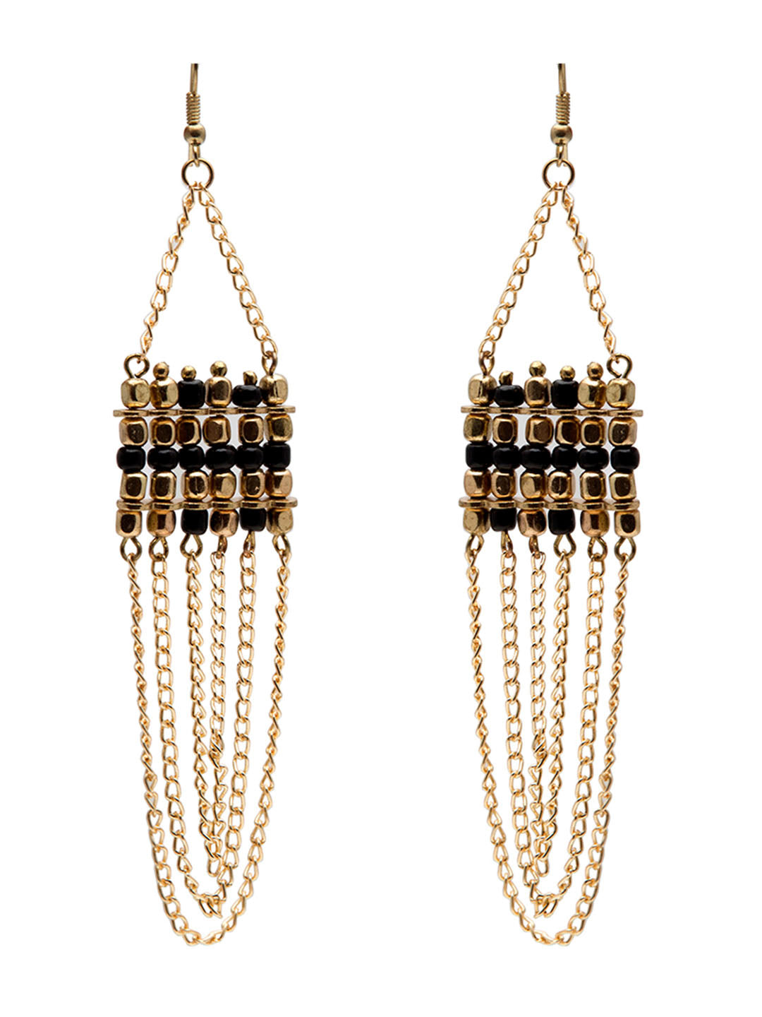 Blueberry gold plated ball chain drop earring