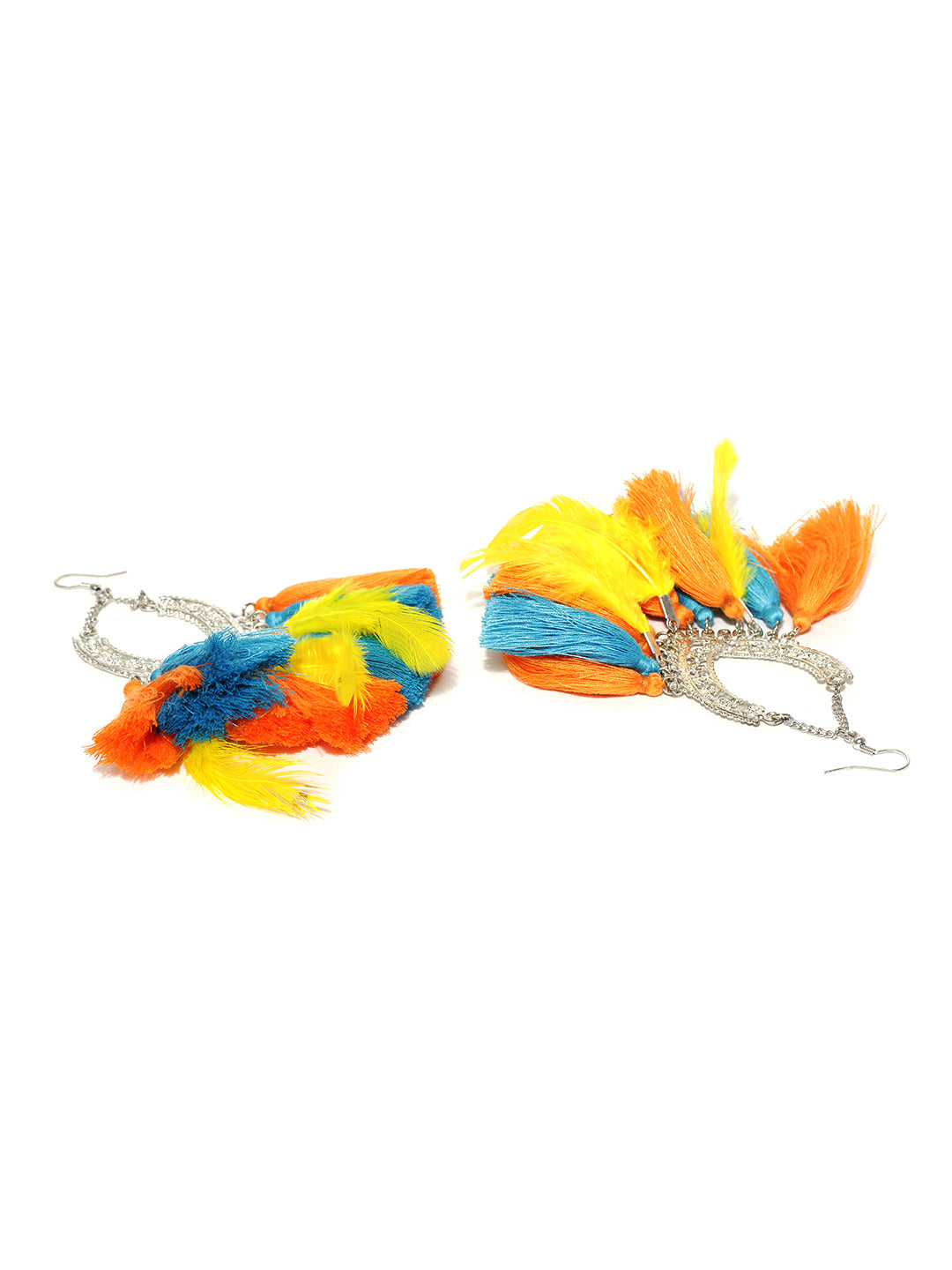 Blueberry multicoloured tassel earrings-onesize-multi
