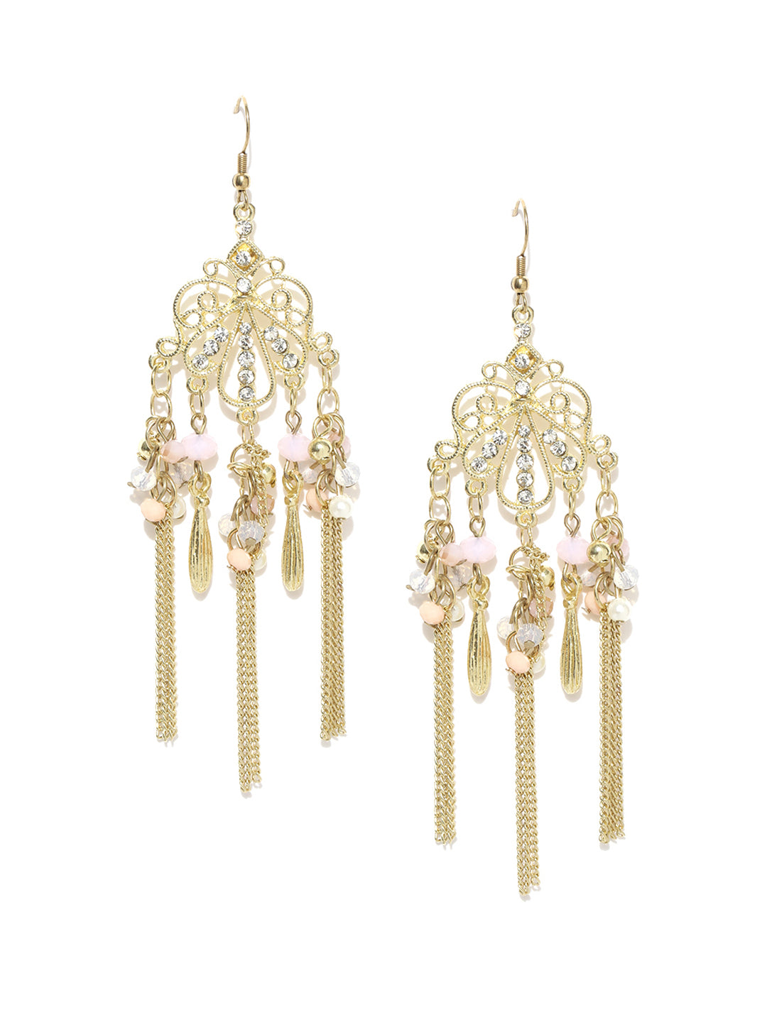Blueberry Gold Toned Drop Earrings