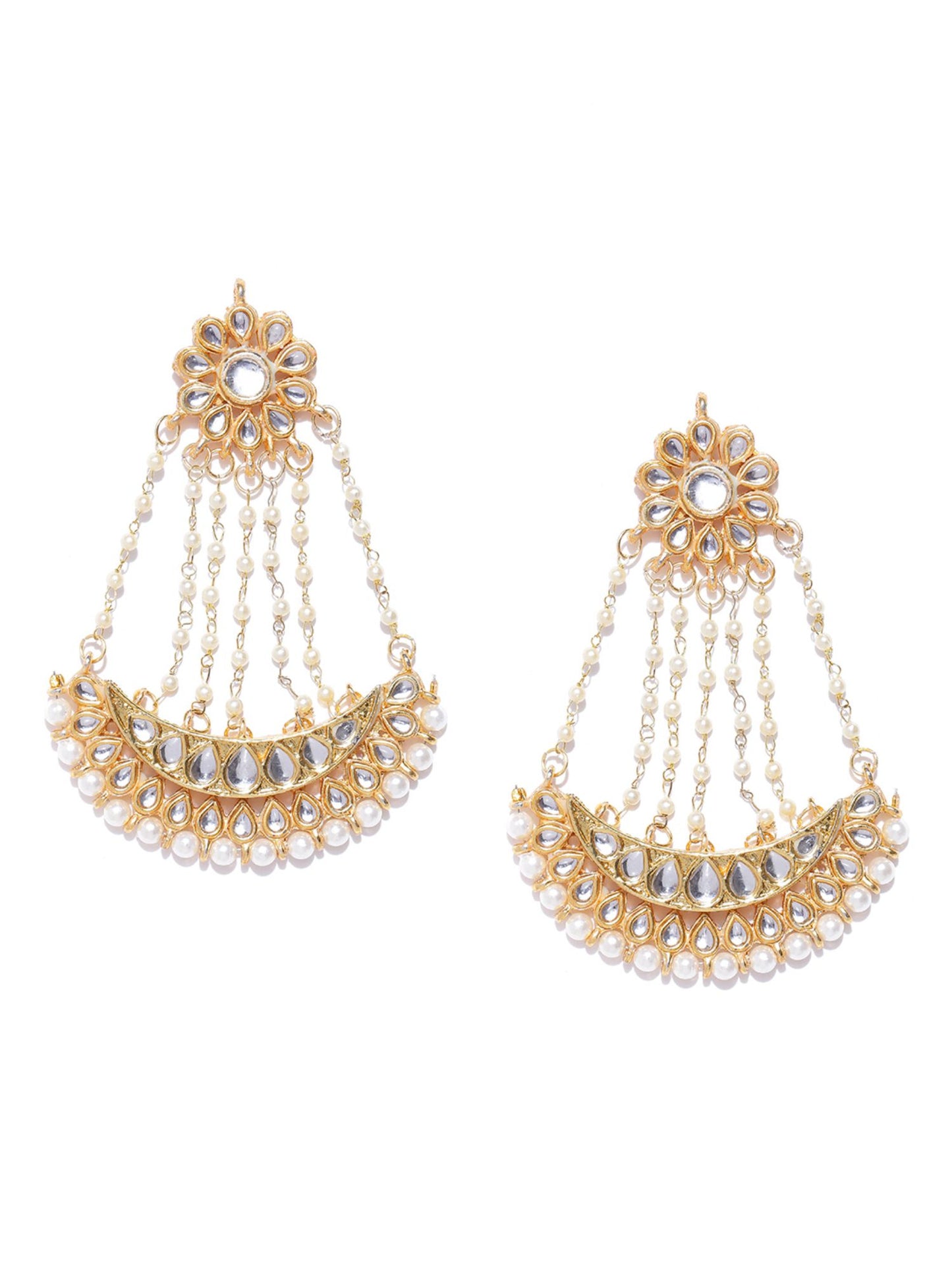 Blueberry Gold Plated Handcrafted Pearl Drop Earrings
