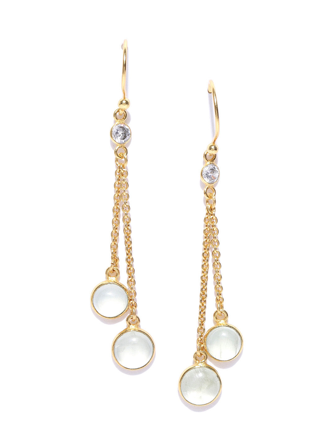 Blueberry gold plated chain drop earring