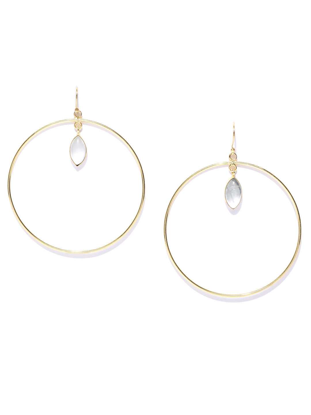 Blueberry gold plated hoop earring
