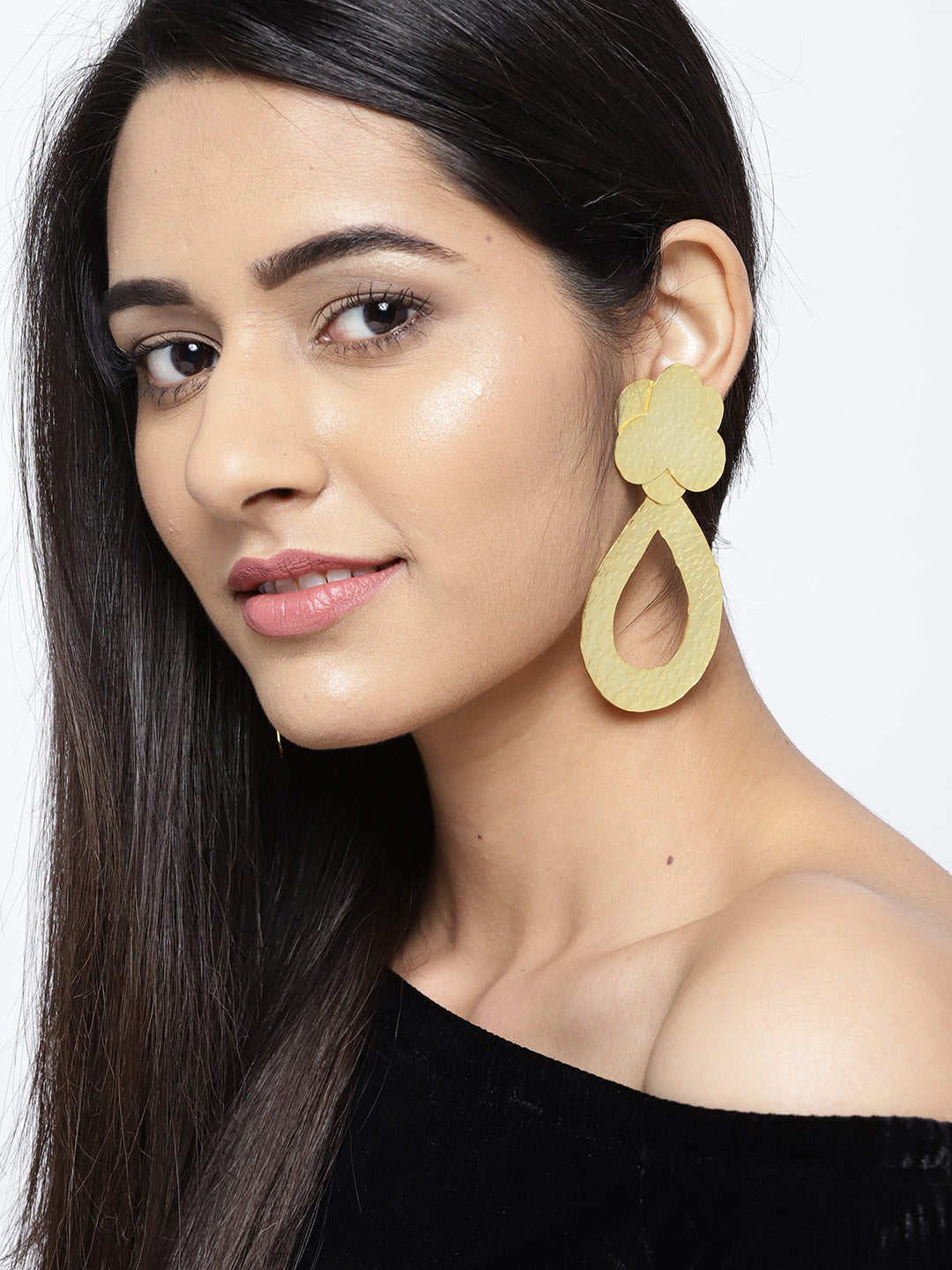 Blueberry gold plated drop earring