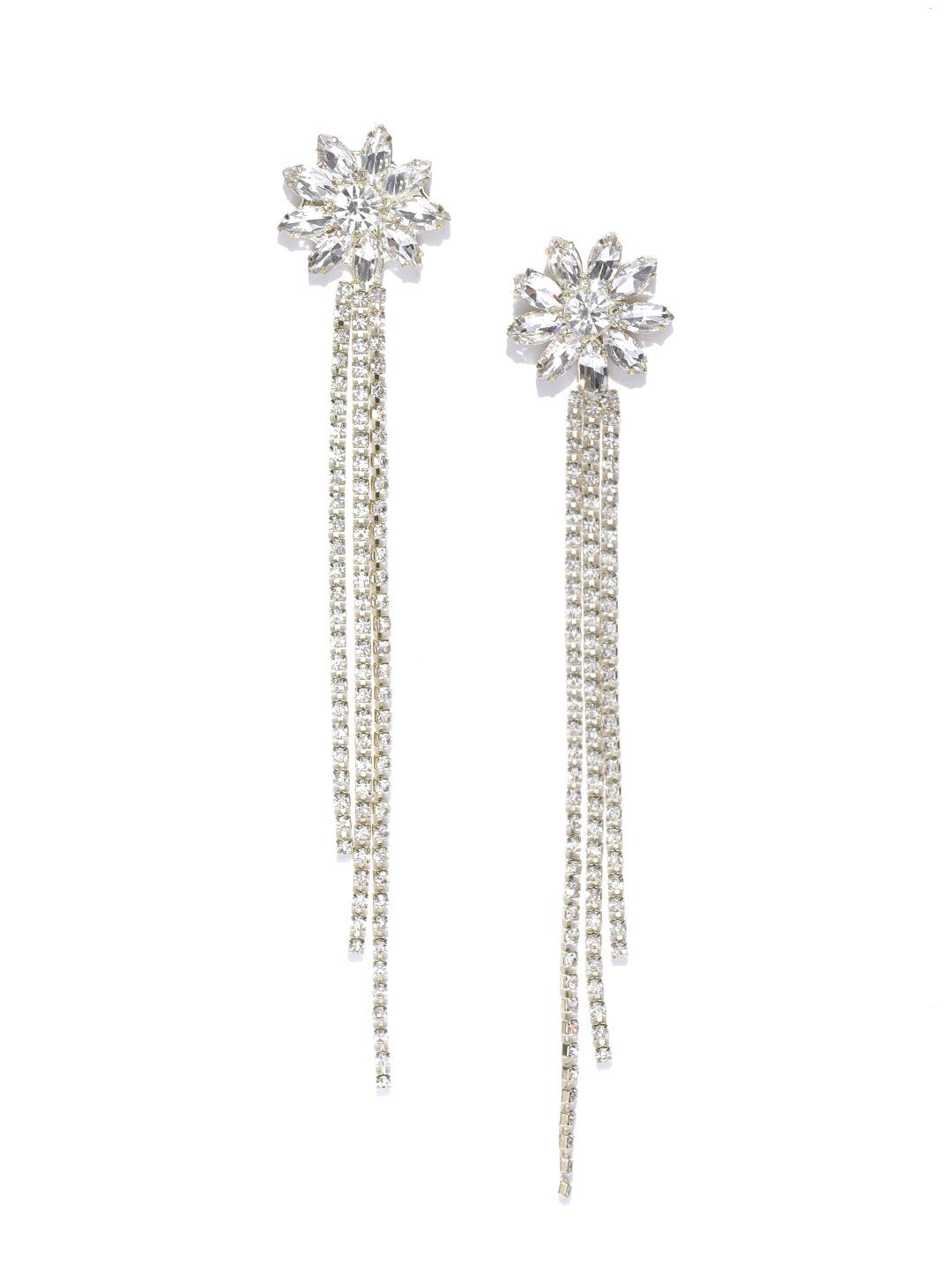 Blueberry gold chain tassel drop earring