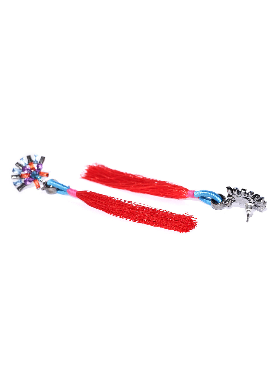 Blueberry red tassel drop earring