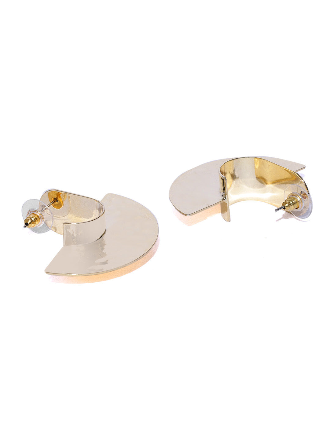 Blueberry golden metal texture drop earring