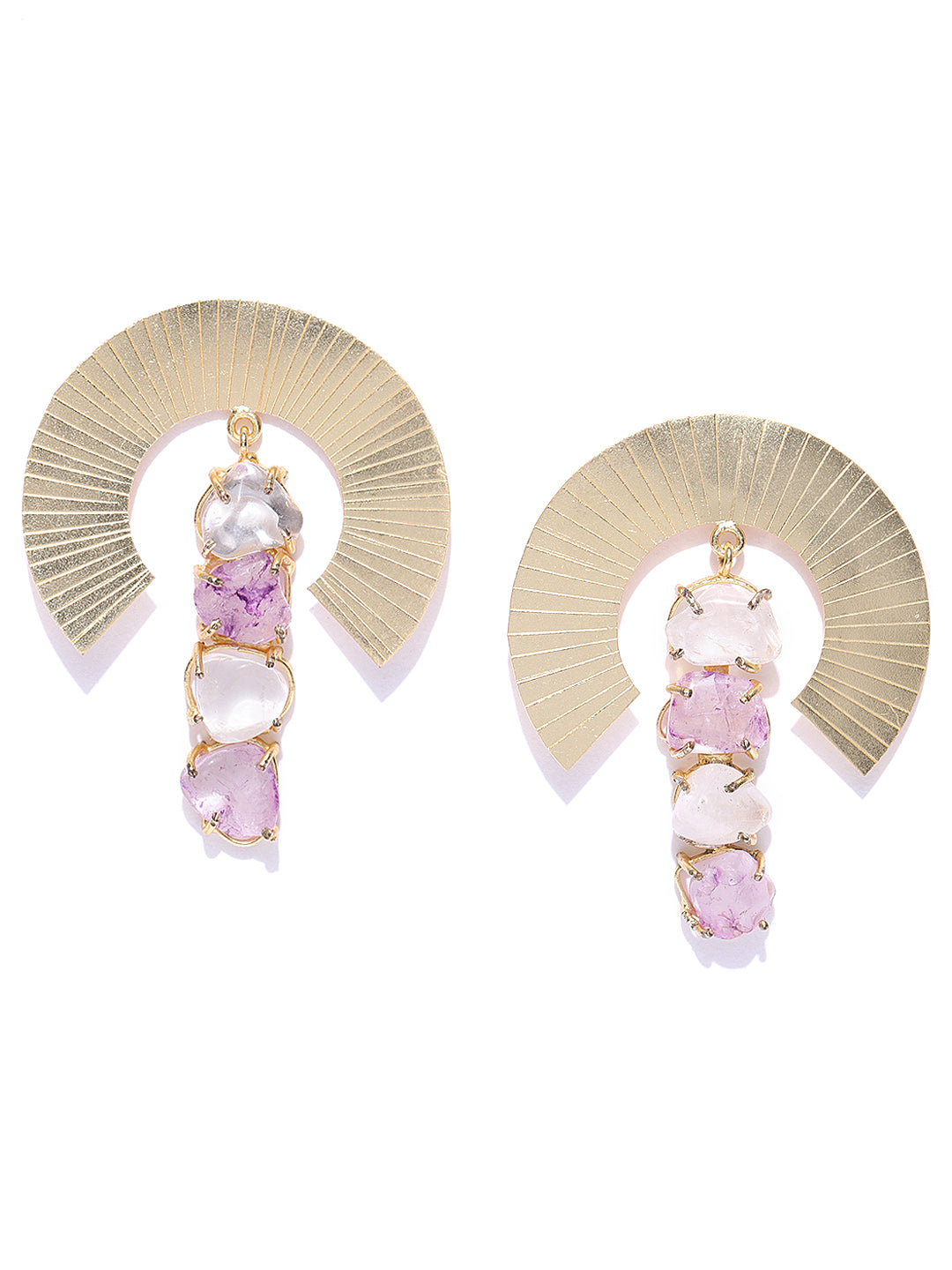 Blueberry gold plated drop earring