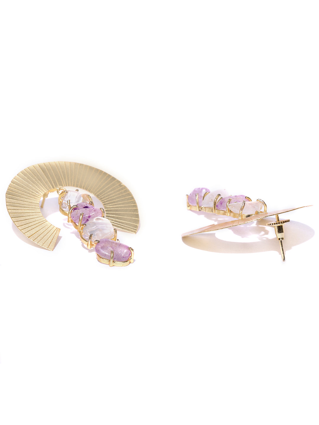 Blueberry gold plated drop earring