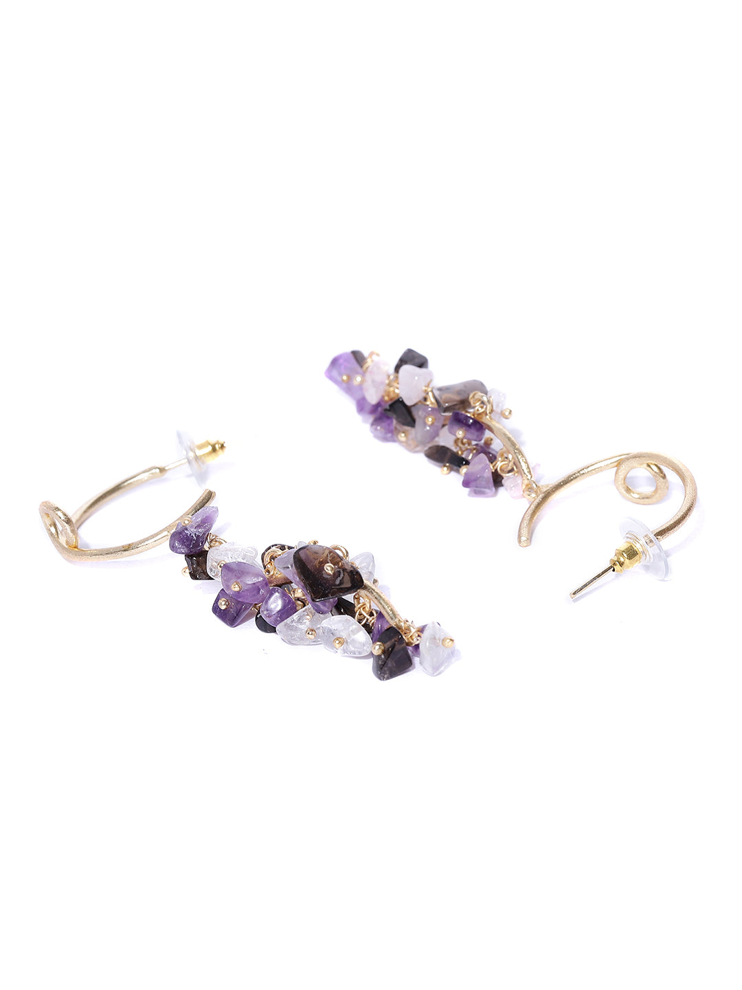 Blueberry gold plated drop earring