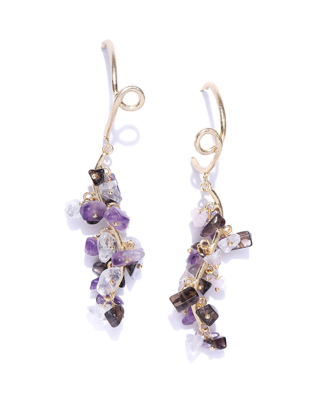 Blueberry gold plated drop earring
