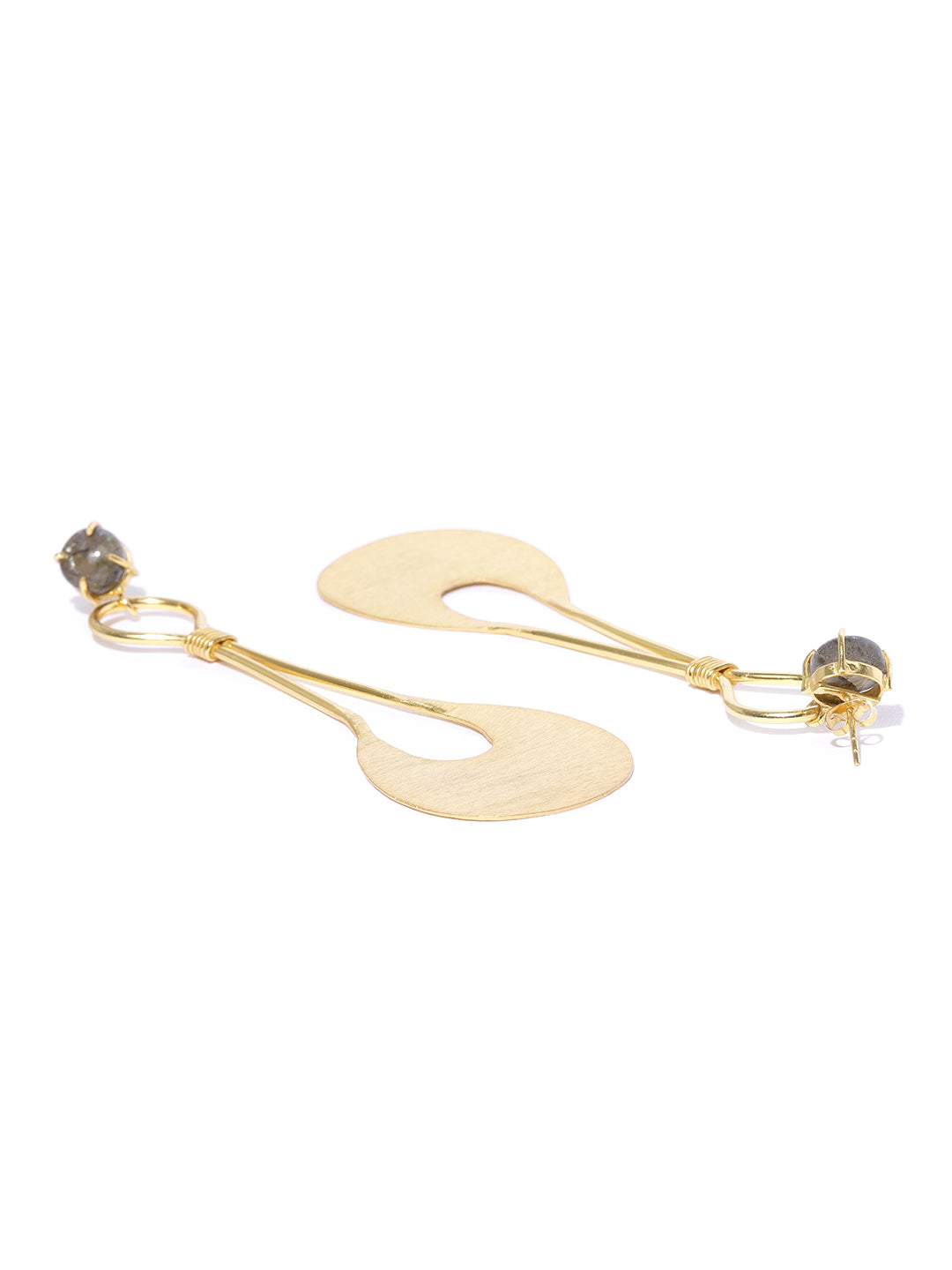 Blueberry gold plated drop earring