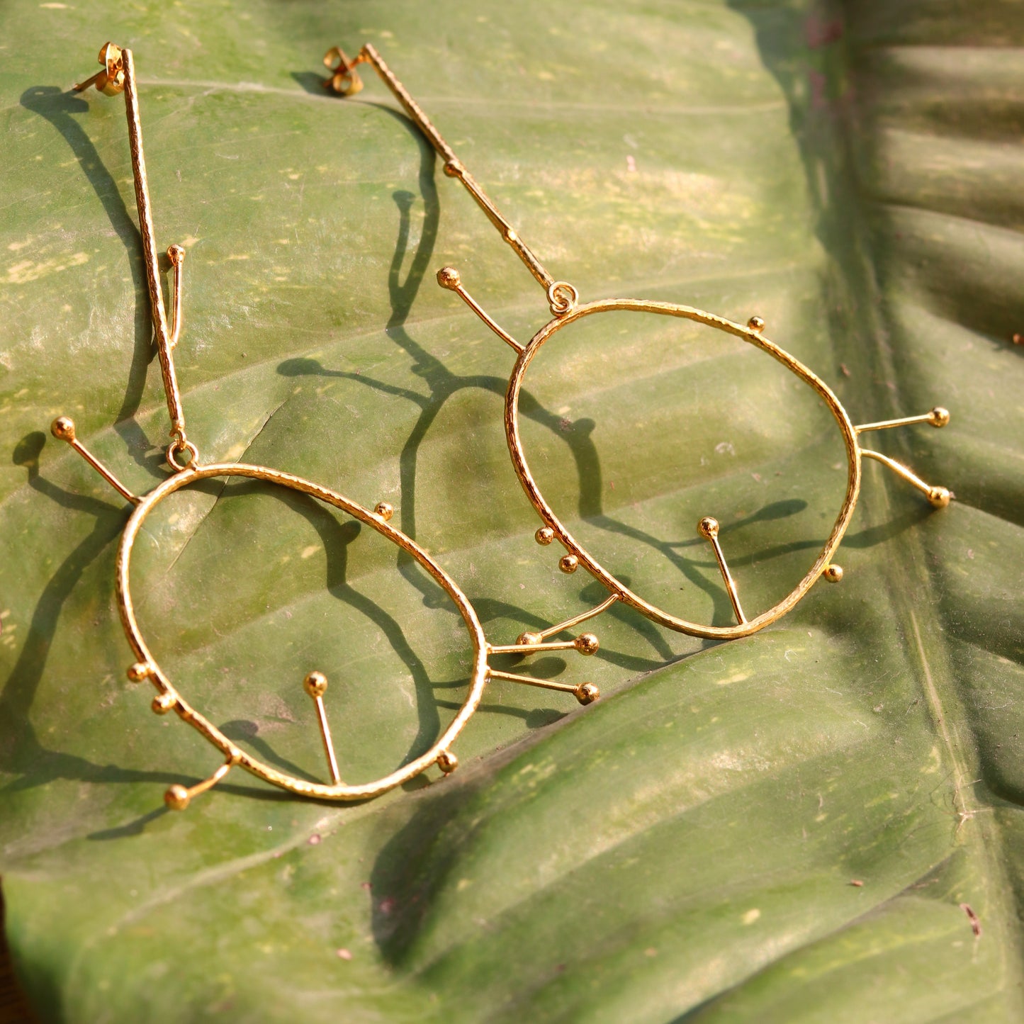 Blueberry gold plated drop earring