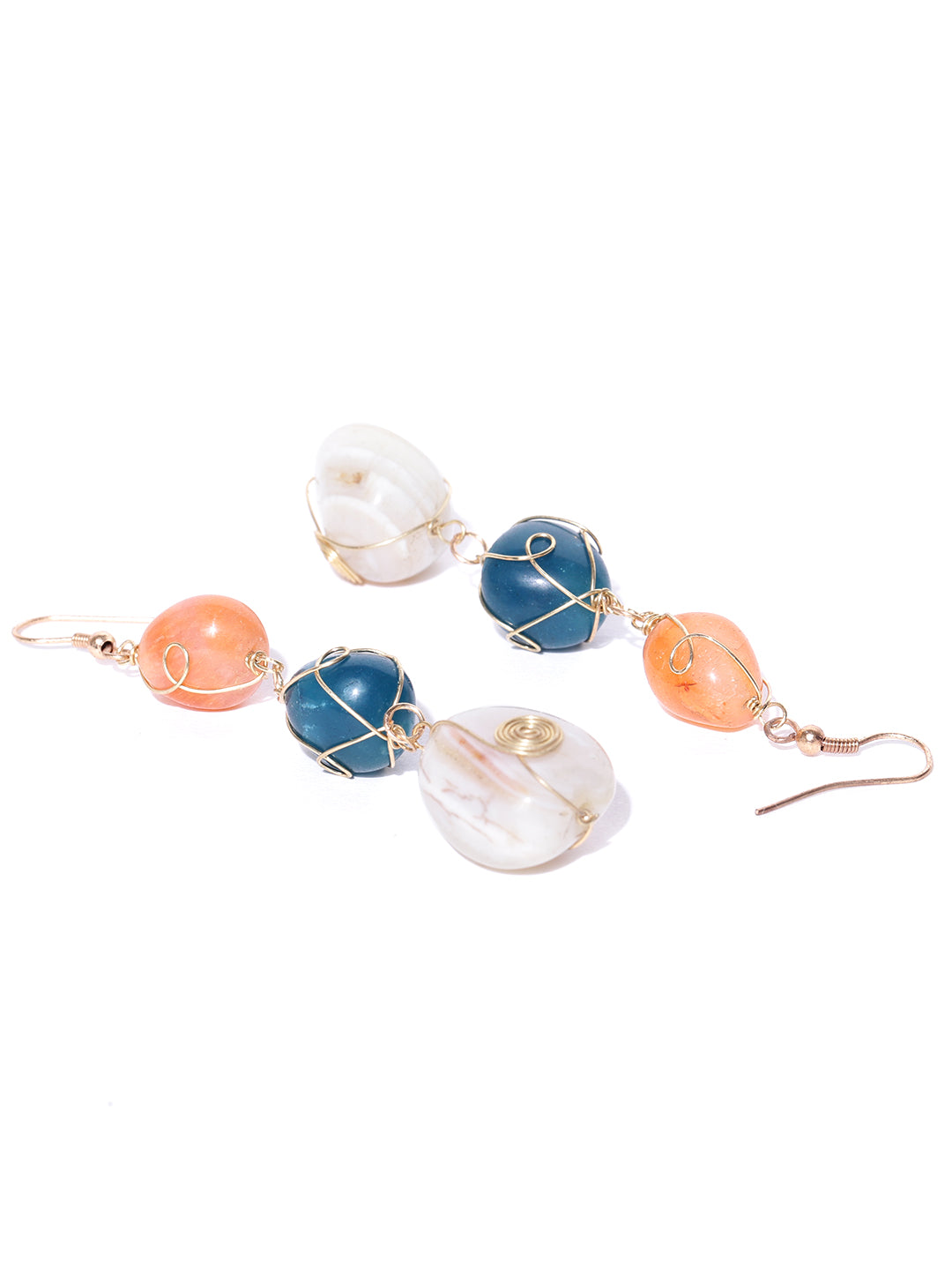 Blueberry multi colour stone drop earring