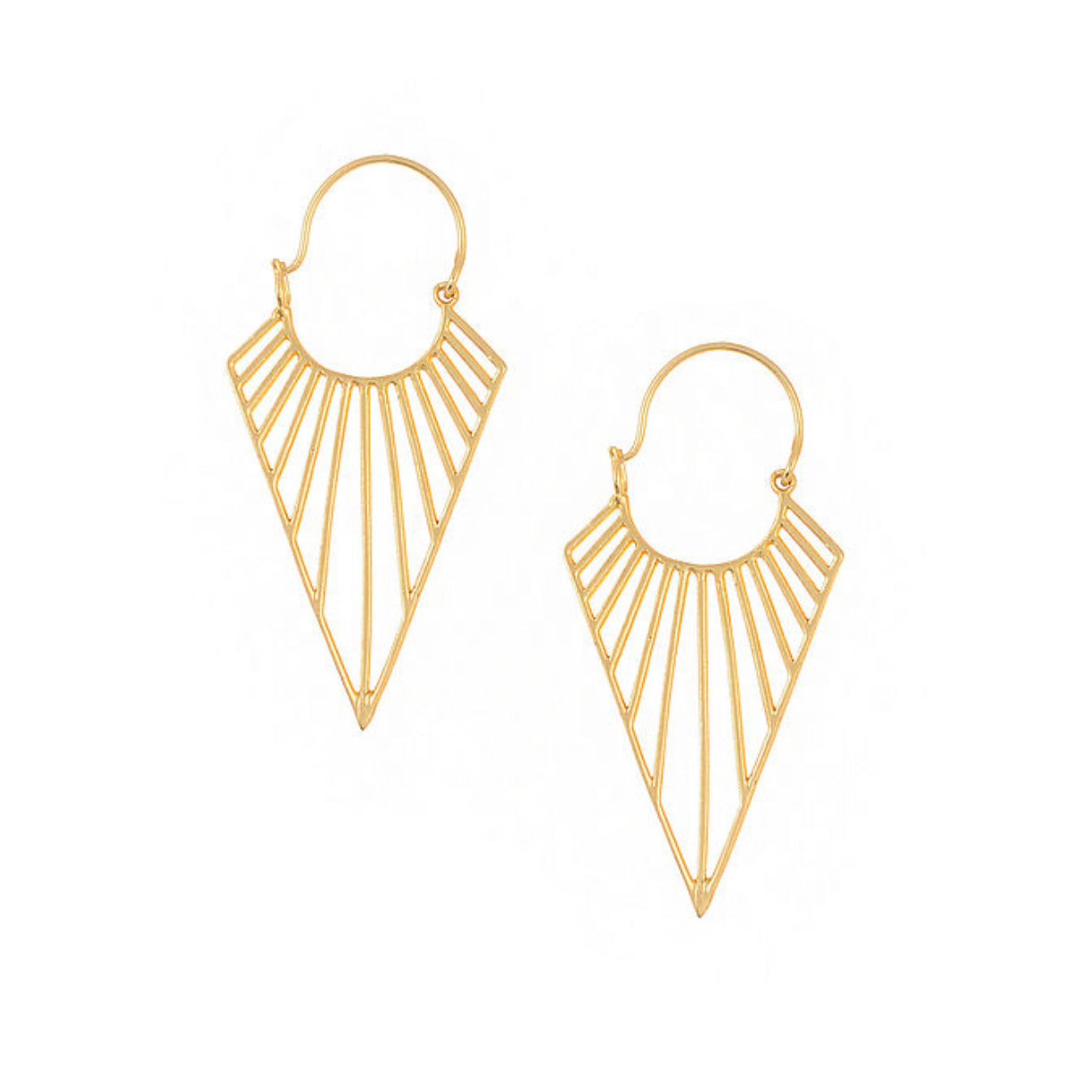 Blueberry gold plated brass drop earring