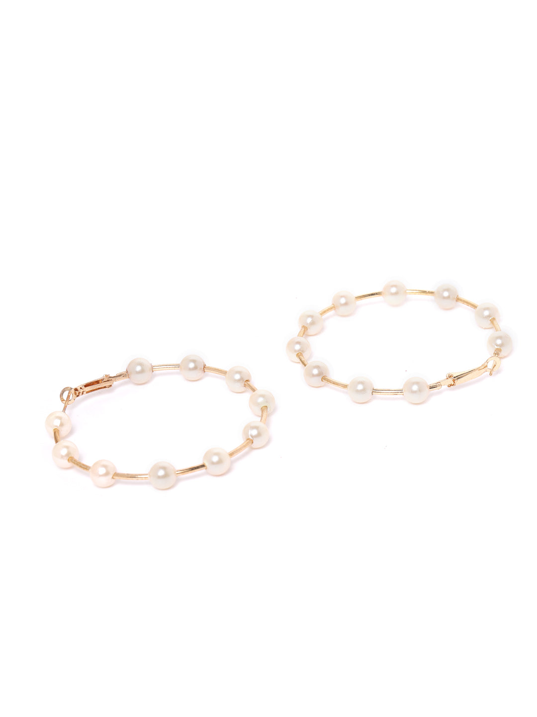 Blueberry pearl detailing hoop earring