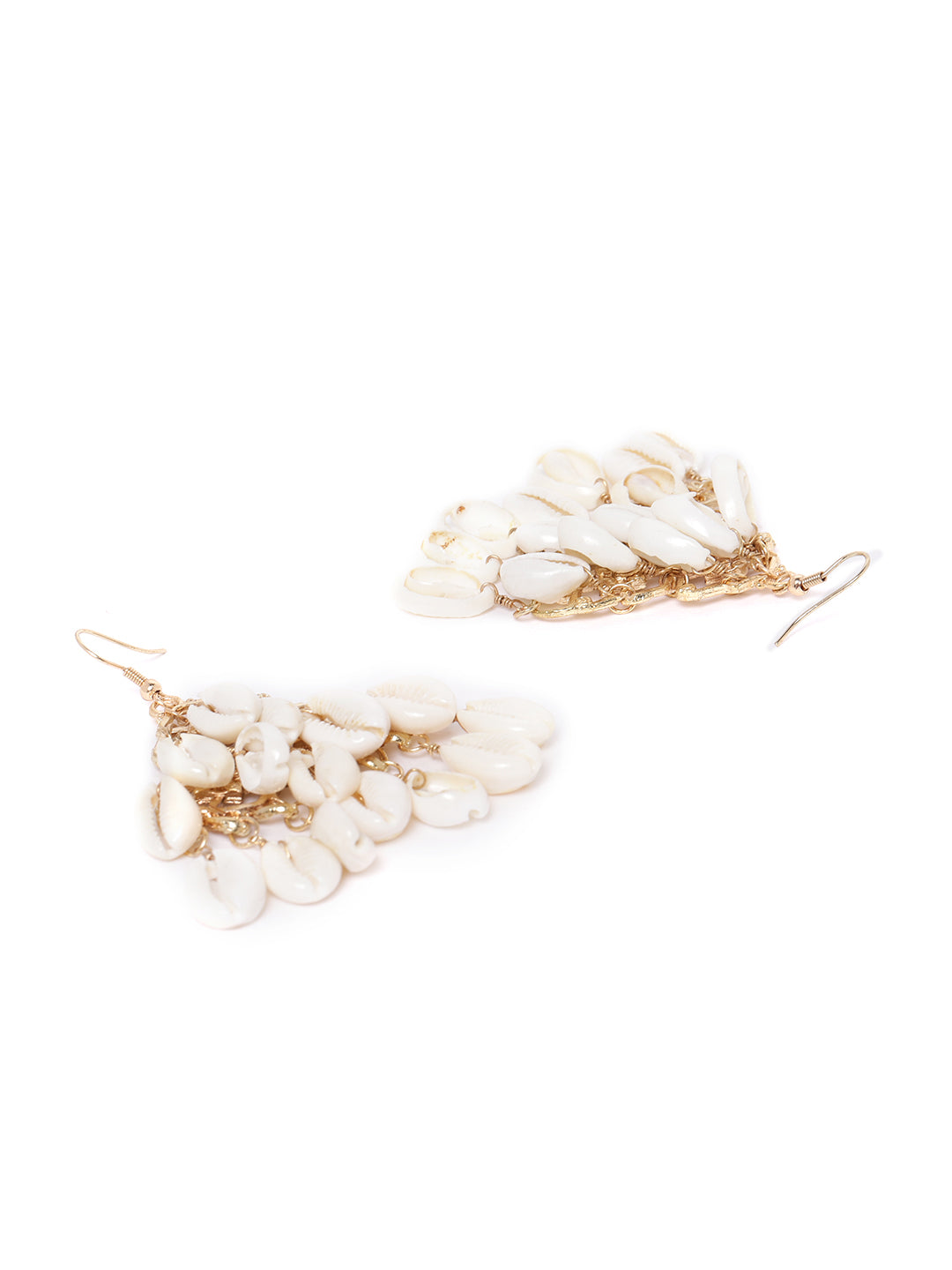 Blueberry white shell detailing drop earring