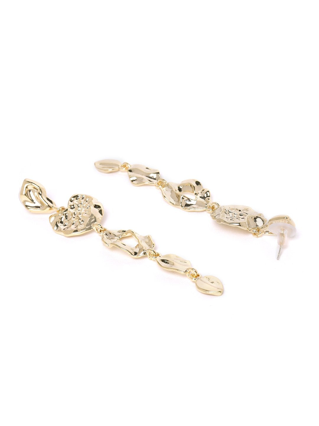 Blueberry gold plated stone detailing drop earring