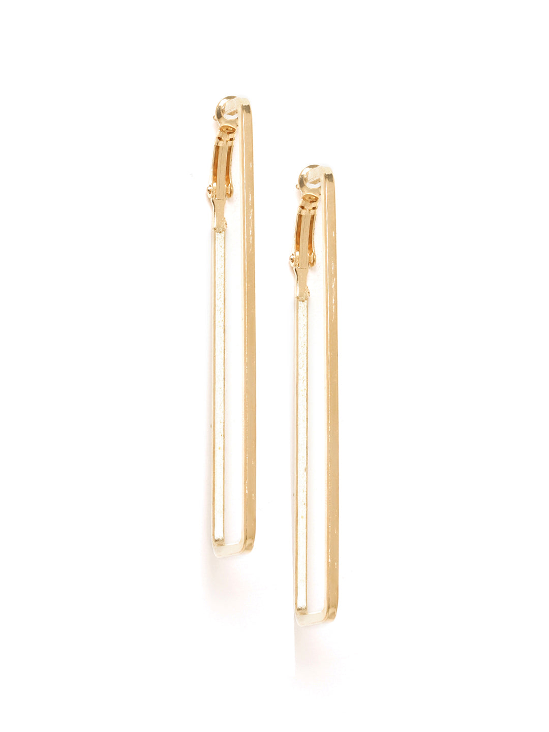 Blueberry gold plated square shape hoop earring