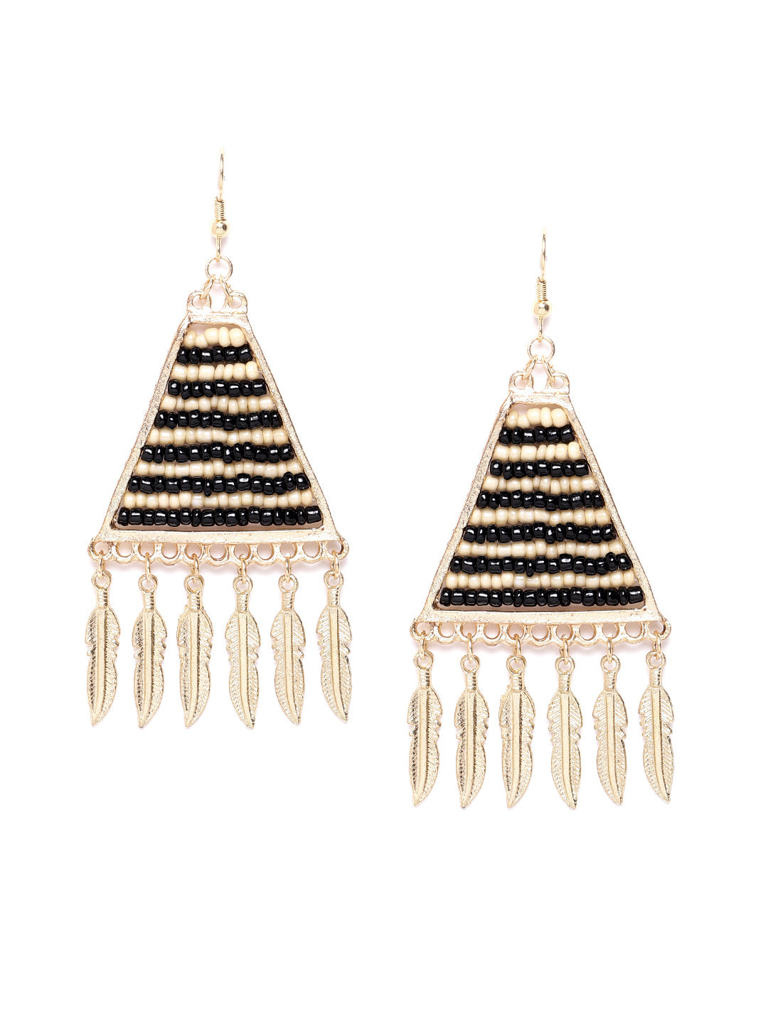 Blueberry gold plated beads detailing drop earing