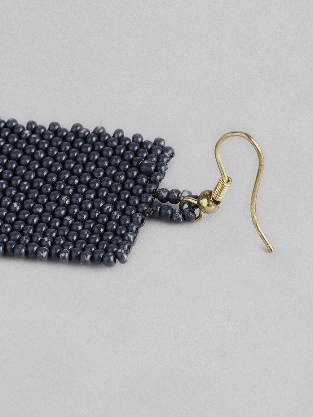 Blueberry navy blue beaded drop earring